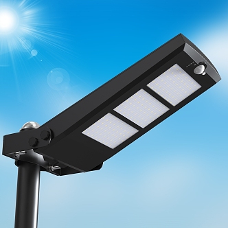 Small solar street lamp 3d model