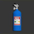 Car Equipped With Blue NoE Gas Cylinder For Vehicle Safety Use