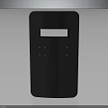 Black Electronic Device With Compact Design Display Screen And Control Buttons