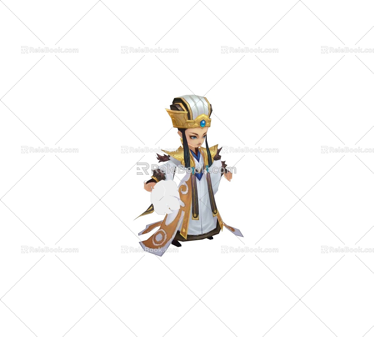 Q version of the Three Kingdoms Zhuge Liang with binding 201482174 3d model