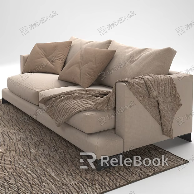 Double sofa 3d model 