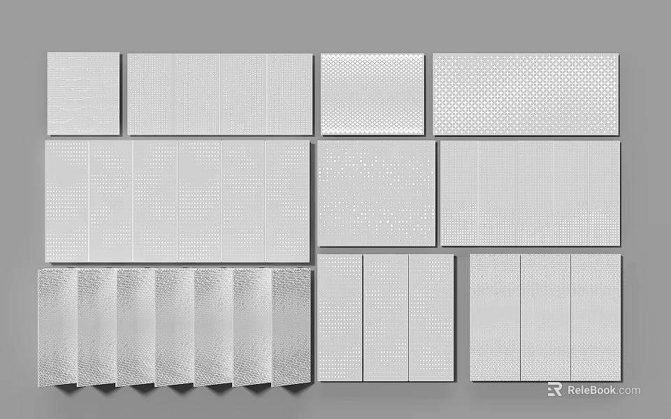 Wall Panels With Various Designs And Different Textures For Home Interior Decoration 3d model