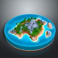 Holiday Paradise Holiday Island Holiday Island Island Island Holiday Resort Coconut Tree Cartoon Coconut Tree 3d model