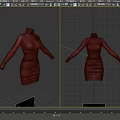 Black High Neck Long Sleeve Dress With Waist Belt And Yellow Lines