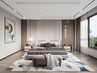 Master Bedroom Modern Bedroom 3d model