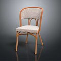 Stylish Leisure Chair With Light Wooden Frame And Woven Seat Back Design