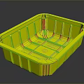 Yellow Plastic Rectangular Storage Container For Home Organizing Purposes