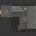 Rustic Wooden House With Blue Roof Brick Chimney Windows Wooden Door And Ladders
