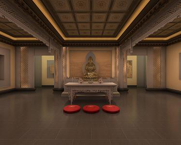 Chinese Buddhist Temple 3d model