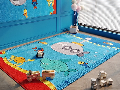 Modern Children Carpet Color Carpet Art Carpet model