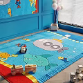 Modern Children Carpet Color Carpet Art Carpet 3d model