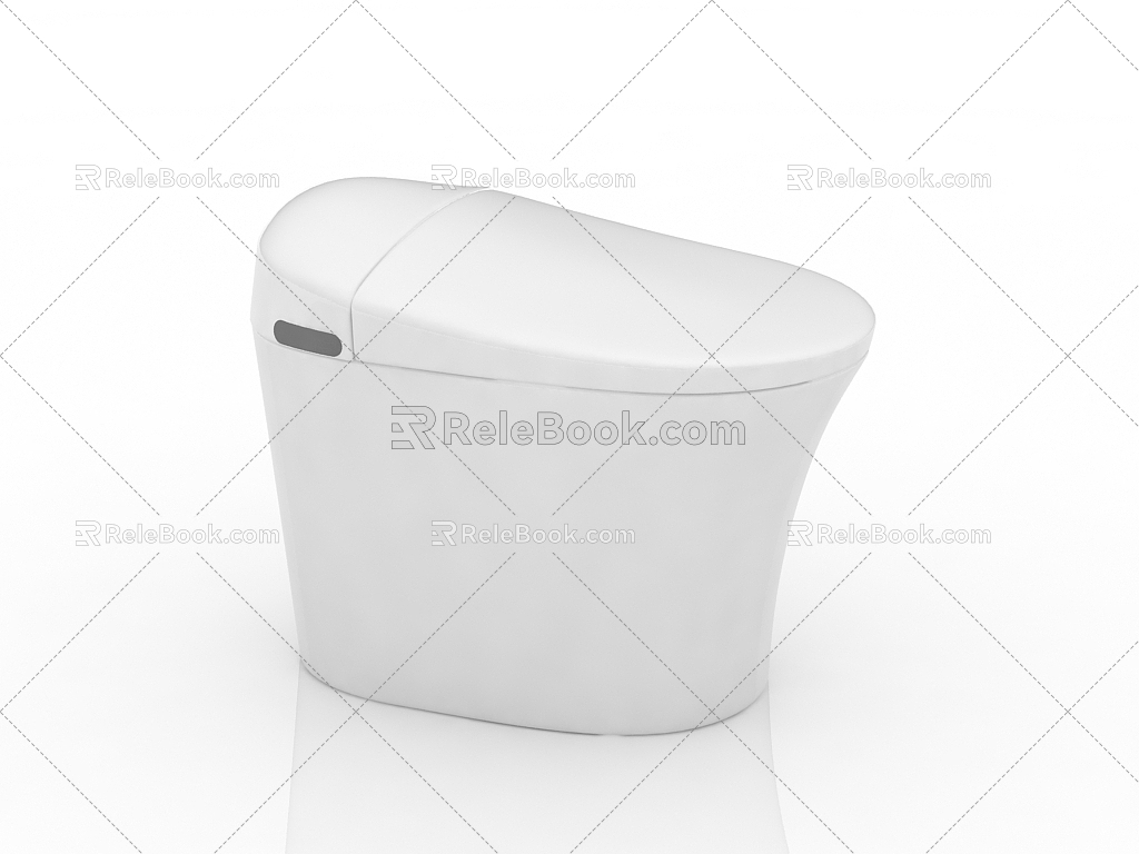 Modern intelligent toilet 3d model