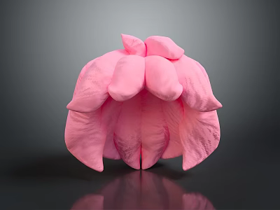 Game Movie Character With Pink Petal Shaped Head And Stylish 3D Design Appearance 3d model