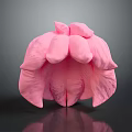 Game Movie Character With Pink Petal Shaped Head And Stylish 3D Design Appearance