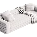 Modern Multiplayer Sofa Cream Sofa 3d model