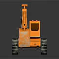 Orange Toy Excavator Model With Large Shovel And Sturdy Track Wheels