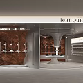 Leaf Queen Mall Retail Store Interior With Modern Display Shelves And Round Counter
