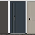 Modern Stylish Hinged Doors With Three Color Options And Sleek Design 3d model