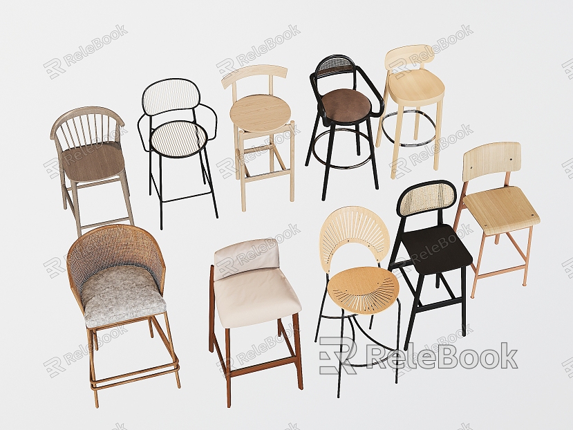 Modern Bar Chair Combination Leisure Chair Chair Chair Stool model