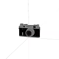 Vintage Olympus Film Camera With Classic Silver Black Design And Lens