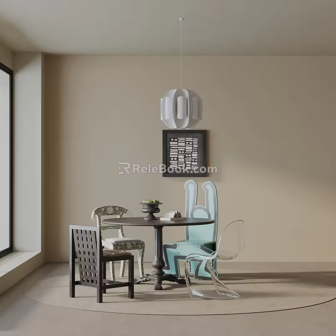 Modern table combination 3d model