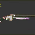 Shiny Revolver With Silver And Gold Metal Parts Black Barrel And Reflective Grip