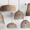 Woven Bamboo Pendant Lights With Various Creative Designs For Home Decoration