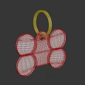 Silver Bone Shaped Pet Tag With Metal Ring And Smooth Shiny Finish