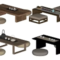 Chinese Tea Table Japanese Tea Table 3d model