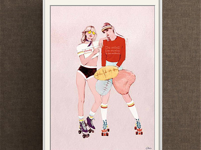 Modern Figure Painting Simple Red Commercial Space Character Couple Decorative Painting model