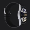 Chenxi Digital Watch With Moon Phase Display Mechanical Gears And Black Leather Strap