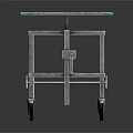 Stainless Steel Medical Cart With Wheels And Sturdy Metal Frame Design
