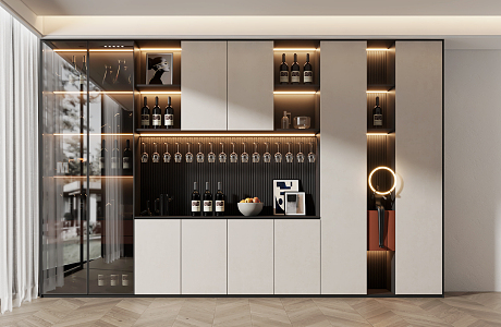 Modern Wine Cabinet 3d model