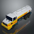 Yellow And White Tanker Truck With Shell Logo Functional Vehicle Design