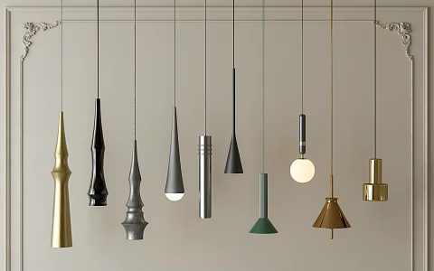Modern Minimalist Chandelier Metal Chandelier Small Chandelier 3d model