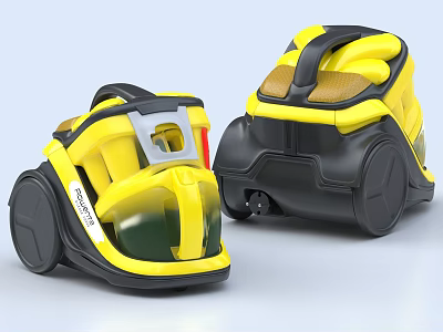Yellow And Black Backpack Style Rolling Devices With Wheels And Seat Design 3d model