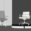 Modern Office Chairs With Mesh And Upholstered Backrests Armrests And Rolling Wheels