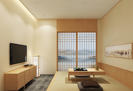 Japanese-style guest room rest area Korean-style guest room Korean-style rest 3d model