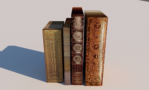 French Exquisite Decorative Book Ornaments 3d model