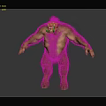 Fierce Game Movie Character Featuring Red Fur Muscular Body And Tusked Face Standing Posture