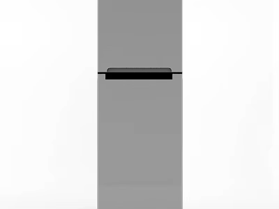 Gray Upright Refrigerator Freezer With Modern Sleek Design For Kitchen Appliance 3d model