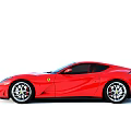 Red Ferrari Sports Car With Sleek Exterior Design And Alloy Wheels