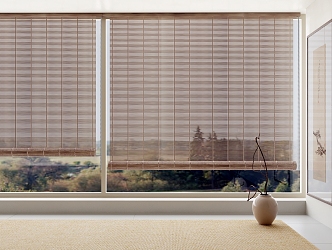 Japanese Venetian Blinds Wooden Roller Blinds 3d model