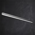 Modern Sleek Linear Chandelier With Elongated Slim Profile And LED White Light