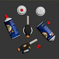 BENZ VELOX Self Defense Weapon With Spray Cans Black Orange Device And Red Components