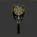 Pickleball Paddle Featuring Black Handle And Yellow Spiral Pattern For Sports And Daily Living