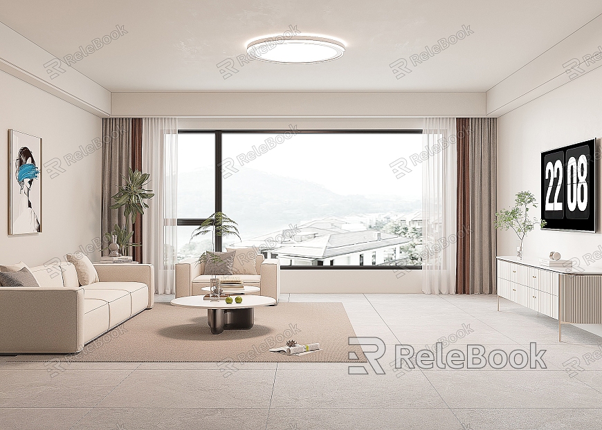 modern living room model