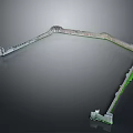 3D Model of Ancient Great Wall Fortress With Curved Walls And Watchtowers