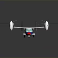Detailed White Model Airplane Featuring Blue Red Details Two Propellers And Transparent Cockpit