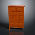 Classic Wooden Chest of Drawers Furniture With Multiple Drawers And Short Legs